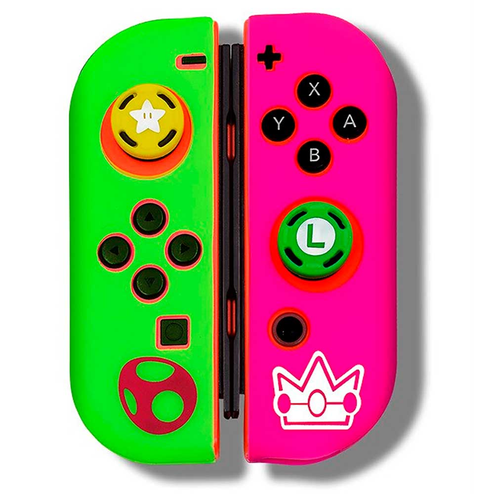 Ripley FUNDA PARA JOY CONS + 2 GRIPS NINTENDO SWITCH PROTECTOR LUIGI