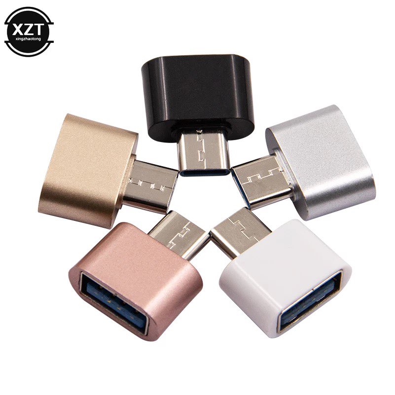 Cable Adaptador OTG USB-C A USB-A - 0.5 Pies, Negro, Para Datos Y Carga, Compatible Universal